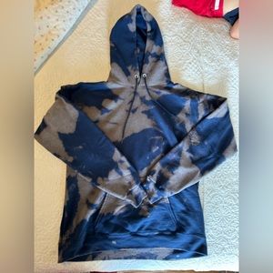 NEW Bleached Hoodie Navy
